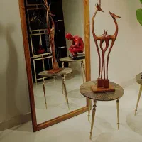 کنار سالنی مجسمه تمام چوب غزال|مجسمه، تندیس، ماکت|تبریز, |دیوار