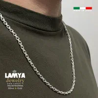 زنجیر نقره ایتالیایی مدل دیپلمات