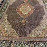 (فرش حق زاده)جفت فرش۹متری ماهی۴۰رج زمینه سرمه ای|فرش|تبریز, |دیوار