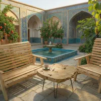 صندلی حیاطی، صندلی چوبی فضای باز