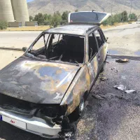 پراید 111مدل 95 آتیش گرفته