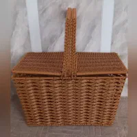 سبدهای حصیری دست‌باف با نخ مرغوب