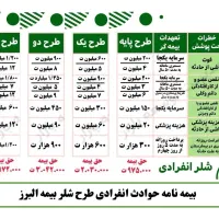 بیمه نامه حوادث انفرادی طرح شلر بیمه البرز