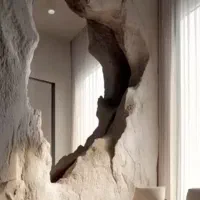 طراحی داخلی ،پتینه،میکروسمنت، طرح صخره،آینه کاری