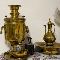 سماور برنزی اصل روسی مهردار