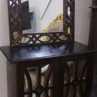 کنسول اینه باکس میز و اینه طرح sns چوب روکش بلوط