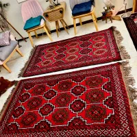 قالیچه دستباف ترکمن جفت وتک دو متری،سجاده ای،پادری