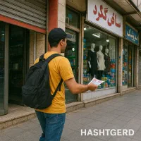 تراکت پخش کن درب مغازه ها