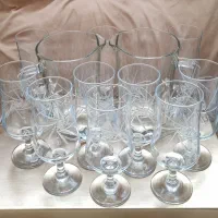 پارچ و لیوان و یخدان و چای کارد و چنگال