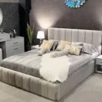 تخت خواب دونفره طوسی