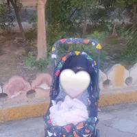 کالسکه وکریرنوزادهمراه با روروئک تمیز|کالسکه و لوازم جانبی|شوش, |دیوار