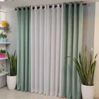 پرده ساده و طرح دار پذیرایی و اتاق خواب|پرده، رانر، رومیزی|تهران, هرندی|دیوار