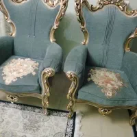 مبل استیل 9نفره +یک عدد شزلون+یک عدد ویترین|مبلمان خانگی و میز عسلی|کرج, شهرک ولیعصر|دیوار