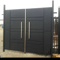 درب حیاط ویلا طرح چوب فرفوژه|مصالح و تجهیزات ساختمان|قزوین, |دیوار