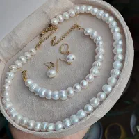 سرویس مروارید طبیعی اصل دریا گردنبند دستبند|جواهرات|تهران, دبستان|دیوار