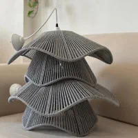 لوستر پینترستی مکرومه و رافیا|لوستر و چراغ آویز|مشهد, طلاب|دیوار