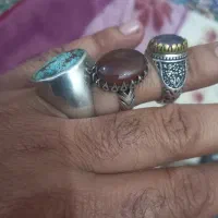 فروش ۳عدد انگشتر۲عقیق ۱فیروزه.شادگان