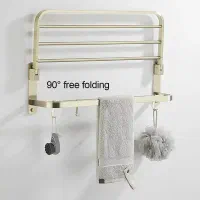 جا حوله و رخت آویز حمام تاشو دو طبقه|لوازم حمام|مشهد, حرم مطهر رضوی|دیوار