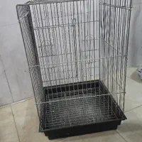 قفس فلزی بزرگ تاشو با سینی پلاستیکی.تمیز و محکم|لوازم جانبی حیوانات|شاهین‌شهر, طالقانی|دیوار
