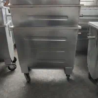 سطل زباله گالوانیزه درب دار ۱۱۰۰ ۷۷۰ محدب مکعب|ابزارآلات|نسیم‌شهر, |دیوار