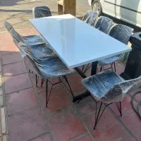 ست میز و صندلی مدرن فلزی علوی