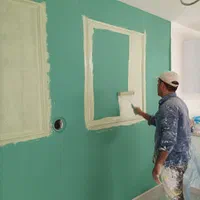 نقاشی   نقاش  ساختمان   ((رنگ پلاستیک متری))