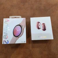 ساعت سامسونگ active 2 و ایرپاد buds live سامسونگ