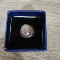 انگشتر رکاب نقره با سنگ های طبیعی