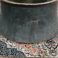 دیگ مسی قدیمی دست ساز با دری