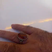 دوعدد انگشتر نقره با نگین یاقوت سرخ و عقیق یمنی|زیورآلات و اکسسوری|فردیس, شهرک سپاه|دیوار