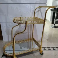 ترولی پذیرایی اماراتی لوکس ،طلایی رنگ ثابت