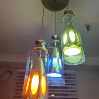 لوستر درحد نونو سالم رنگ زرد آبی سبز