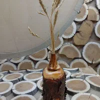 گلدان روستیک چوبی