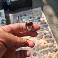 انگشتر عقیق یمنی رکاب ممی سعادت وزن ۱۰ گرم