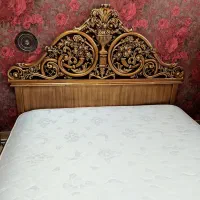 سرویس خواب تمام چوب راش سلطنتی به همراه تشک