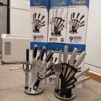 سرویس کارد چاقو تونیش استیل ضد زنگ9پارچه کاردساطور