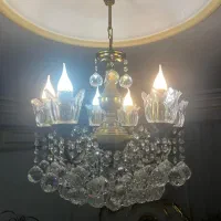 یک جفت لوستر کریستال 6شعله