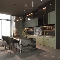 کابینت آشپزخانه /نئوکلاسیک/ هایگلاس / ام دی اف