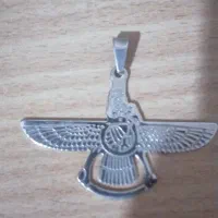 پلاک فروهر نقره ای استیل