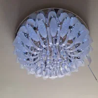 2 عدد لوستر کریستالی تمیز