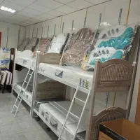 تخت دو طبقه وکیوم حفاظ نردبان فلزی شرکتی|تخت و سرویس خواب|الوند, |دیوار