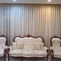 مبل استیل ۹ نفره با میز جلو مبلی