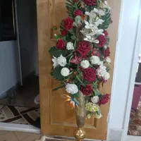 گلدان طلایی به همراه گل|گل مصنوعی|مشهد, کوی المهدی|دیوار