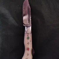 چاقو بابا سایز ۲۰ دسته استخوانی دور مس کوب