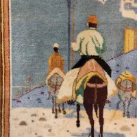 قالی و تابلو فرش دست بافت قدیمی|فرش|رودهن, |دیوار