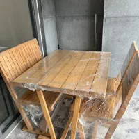 میز و صندلی چوب راش