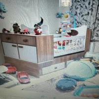 سرویس کامل تخت و کمد نوزاد و نوجوان وکیوم|تخت و سرویس خواب|شیراز, کاراندیش|دیوار