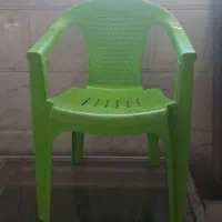 صندلی پلاستیکی حصیری دسته دار