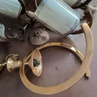 دو عدد لوستر برنزی سه شعله قیمت هر دو باهم 2200|لوستر و چراغ آویز|پردیس, فاز ۸|دیوار