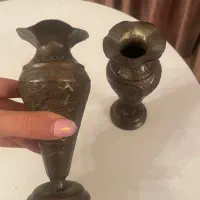 گلدان دیوارکوب برنز برنج آنتیک قدیمی